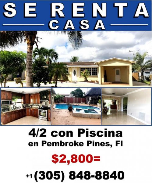 Foto Casa en Renta en Broward, Hollywood, Florida - U$D 2.800 - CAR2541 - BienesOnLine